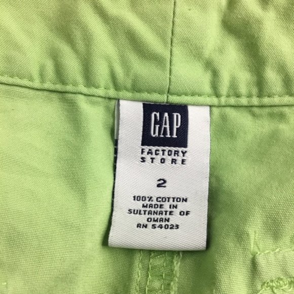 Gap Factory Store Bright Green Utility Short Shorts Size 2 NWT* Women's - Picture 6 of 8